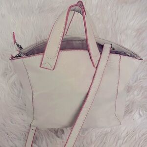 Olivia Miller Pink & Ivory Crossbody / Travel Bag